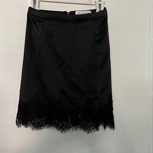 Urban Outfitters satin skirt with lace trim